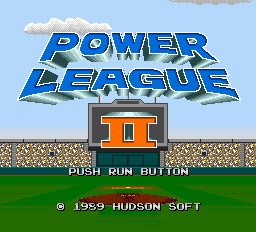 Power League II title screen for PC Engine